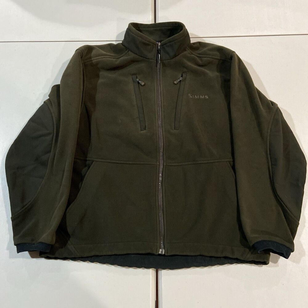 Vintage Simms Fleece Gore Windstopper Jacket Mens Size XL Green